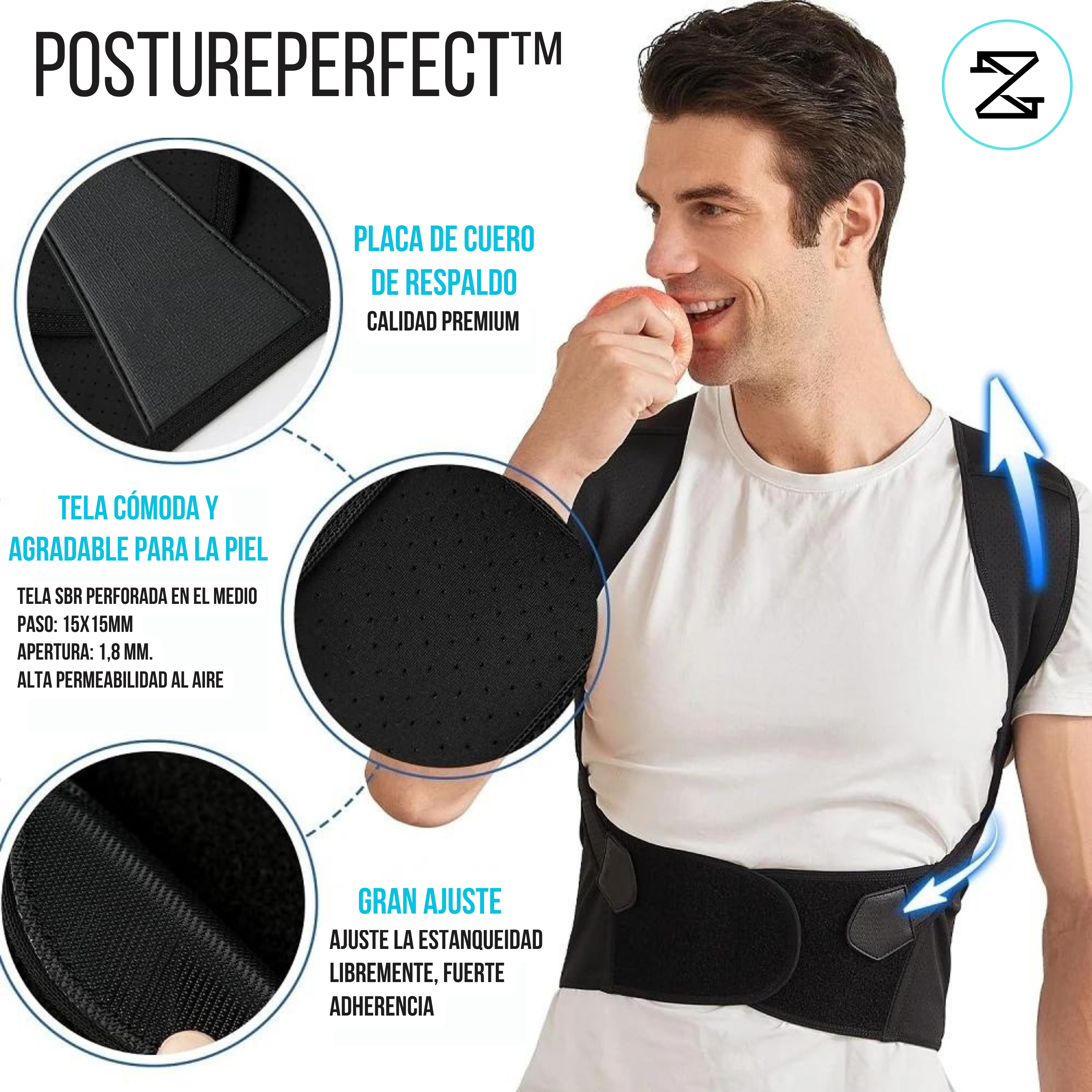 PosturePerfect™ Corrector de Postura Tecnología Avanzada