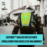 SafeRide™ Chaleco Reflectante Señalizador para Bicicletas Inalámbrico