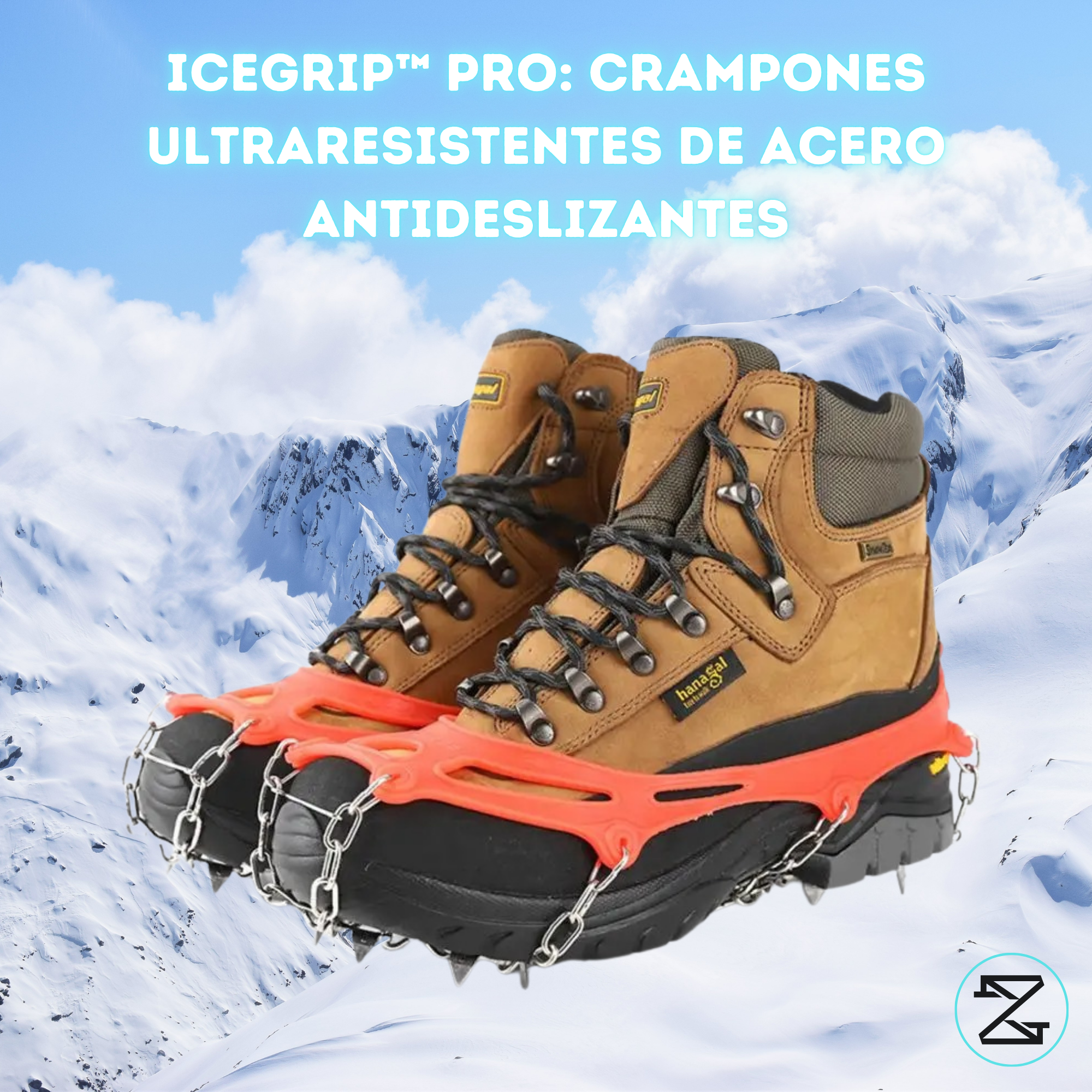 IceGrip™ Pro: Crampones Ultraresistentes de Acero Antideslizantes