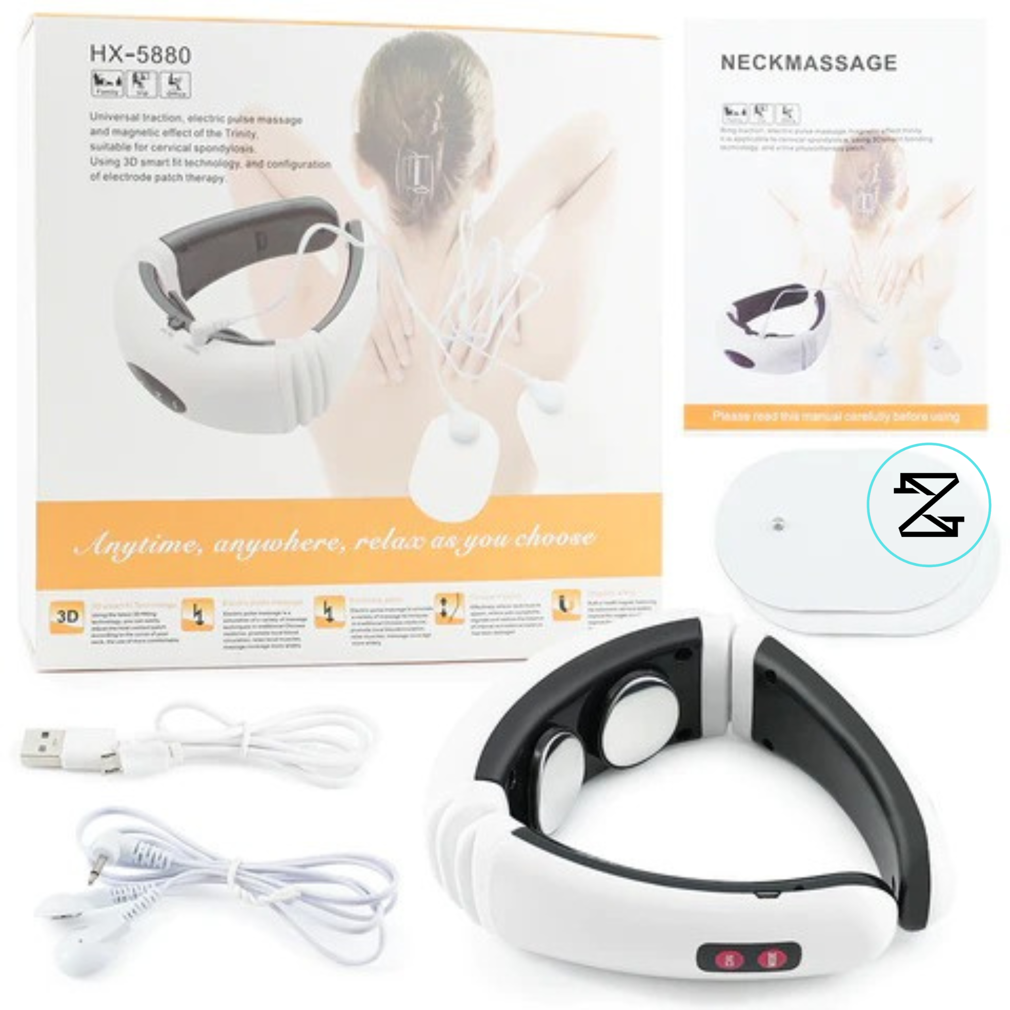 NeckRelax™ Masajeador Inalámbrico Recargable de Cuello