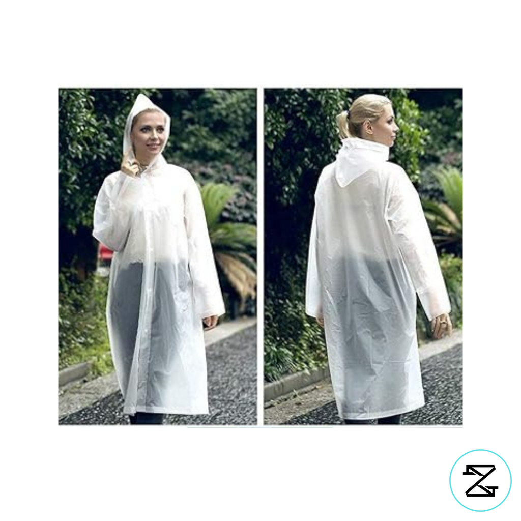 RainGuard™ Poncho de Lluvia Portátil Blanco