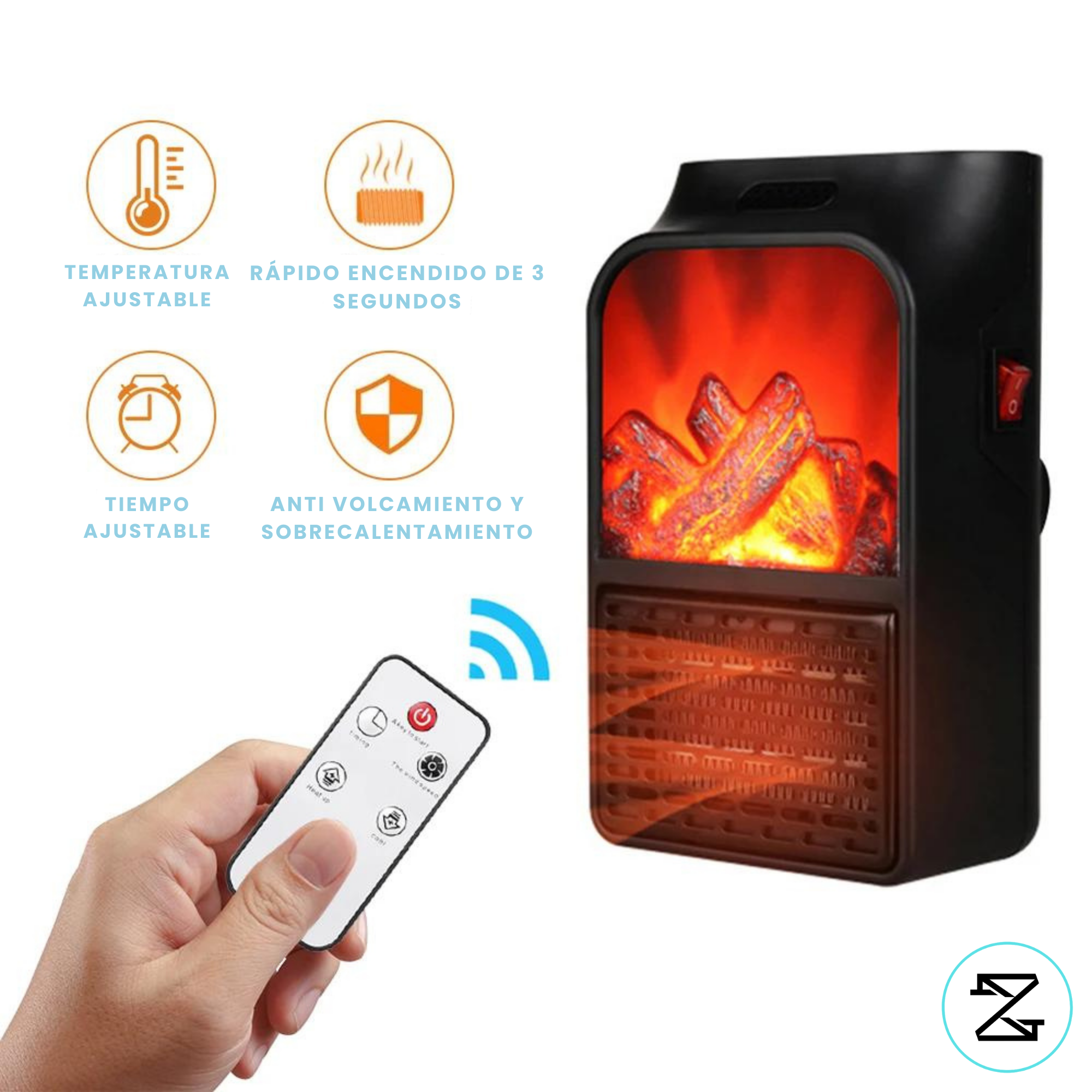 BlazeHeat™ Calefactor Ambiental De Flama