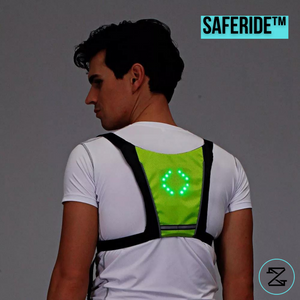 SafeRide™ Chaleco Reflectante Señalizador para Bicicletas Inalámbrico